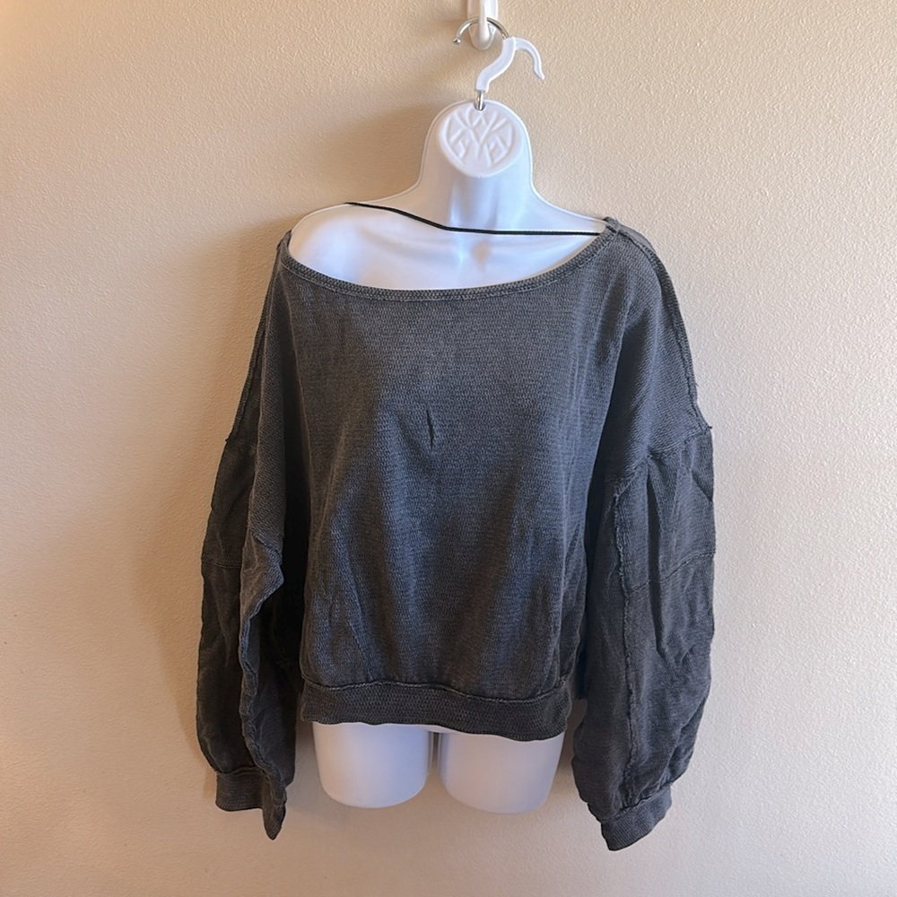 We The Free Ife Pullover Black Relaxed Fit Long Sleeves Womens Size Large - Picture 4 of 13